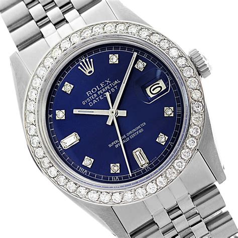 blue and black face rolex|Rolex blue face stainless steel.